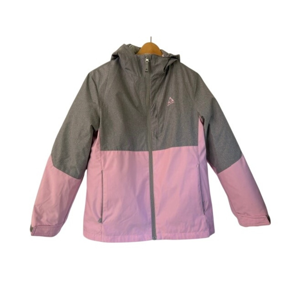 Gerry Kids Pink Gray Colorblock Sherpa Lined Hooded Full Zip Jacket